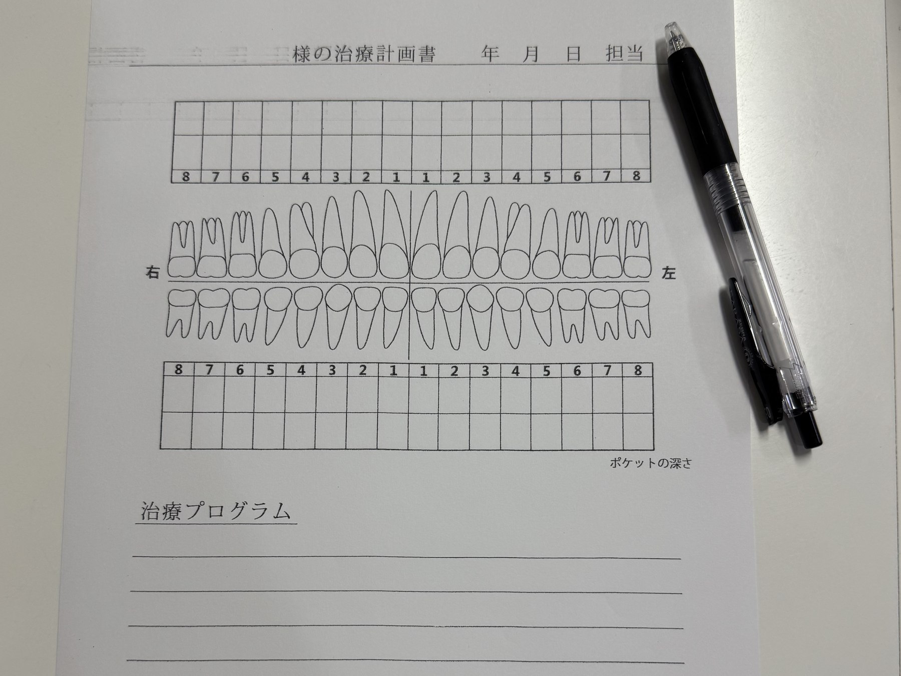 患者様ごとの治療計画書